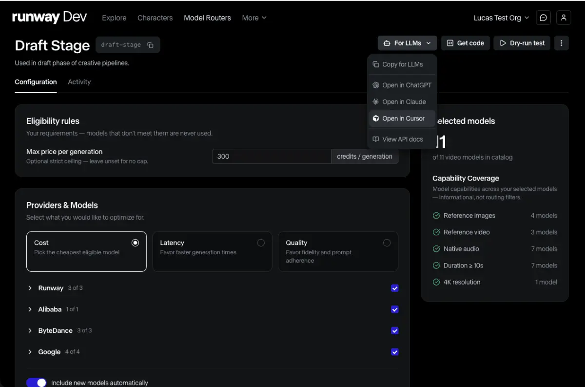 Runway launches AI model router to become infrastructure layer for generative media