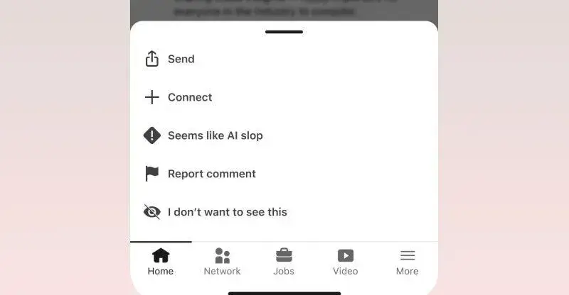 LinkedIn's AI slop button clicked over 1 million times, cuts AI-generated content views by 40%